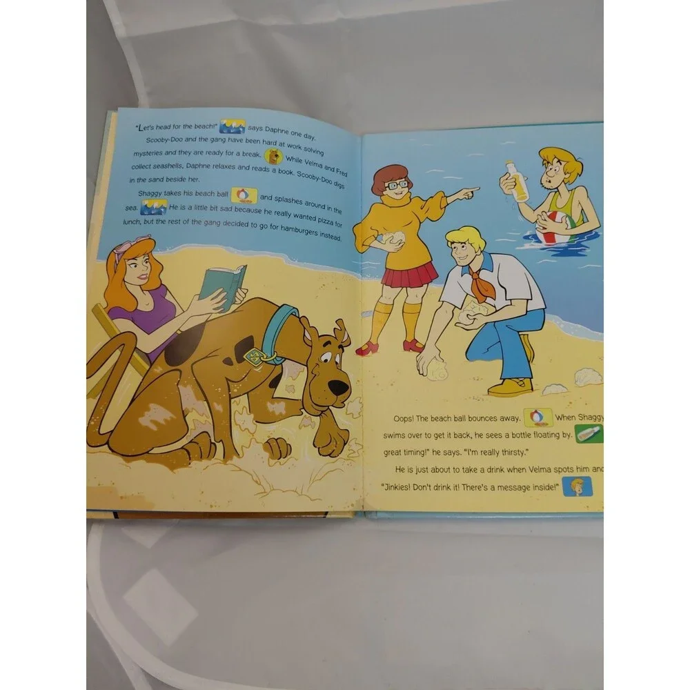 Scooby-Doo! MESSAGE IN A BOTTLE Interactive Play-A-Sound Book 2004 New Batteries